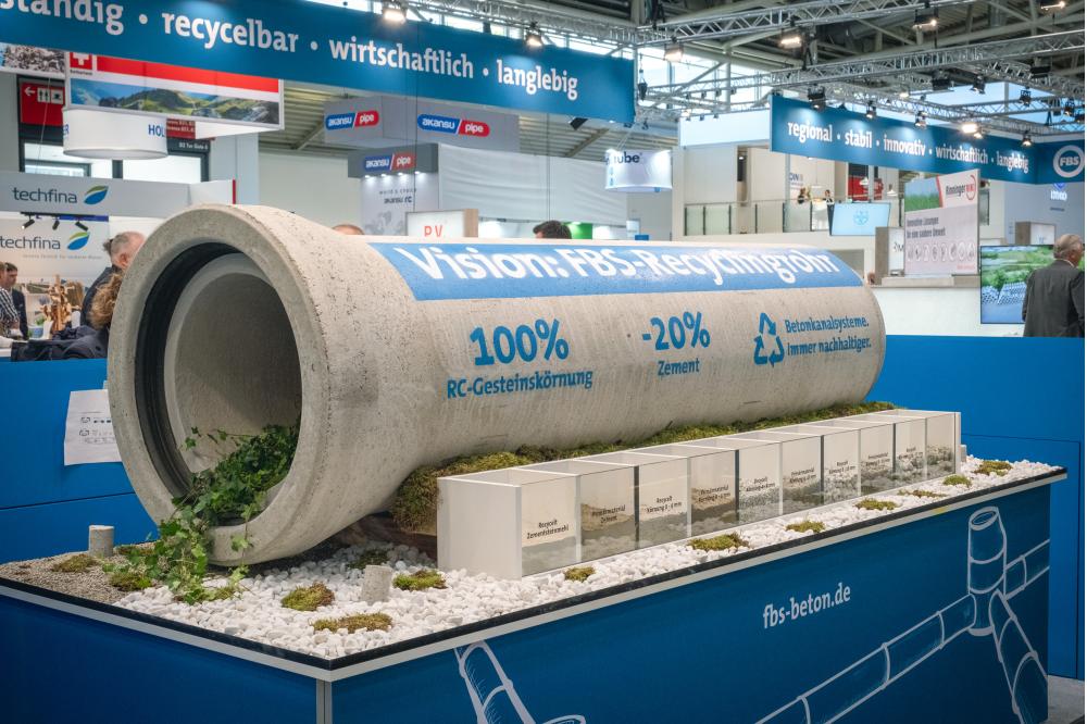 Erstes Betonrohr aus 100 Prozent Recyclingmaterial